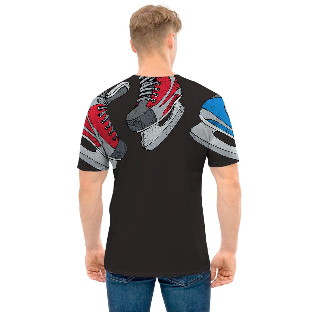 Ice Hockey Skates Print Men's T-Shirt
