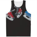 Ice Hockey Skates Print Men's Tank Top