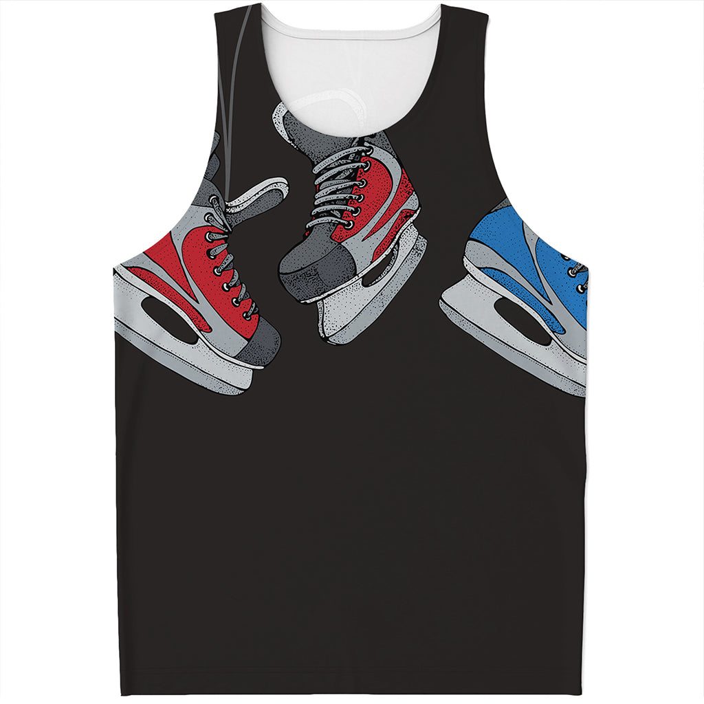 Ice Hockey Skates Print Men's Tank Top