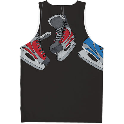 Ice Hockey Skates Print Men's Tank Top