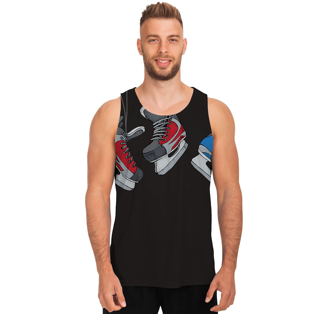 Ice Hockey Skates Print Men's Tank Top