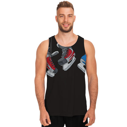 Ice Hockey Skates Print Men's Tank Top