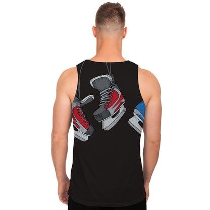 Ice Hockey Skates Print Men's Tank Top