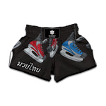 Ice Hockey Skates Print Muay Thai Boxing Shorts