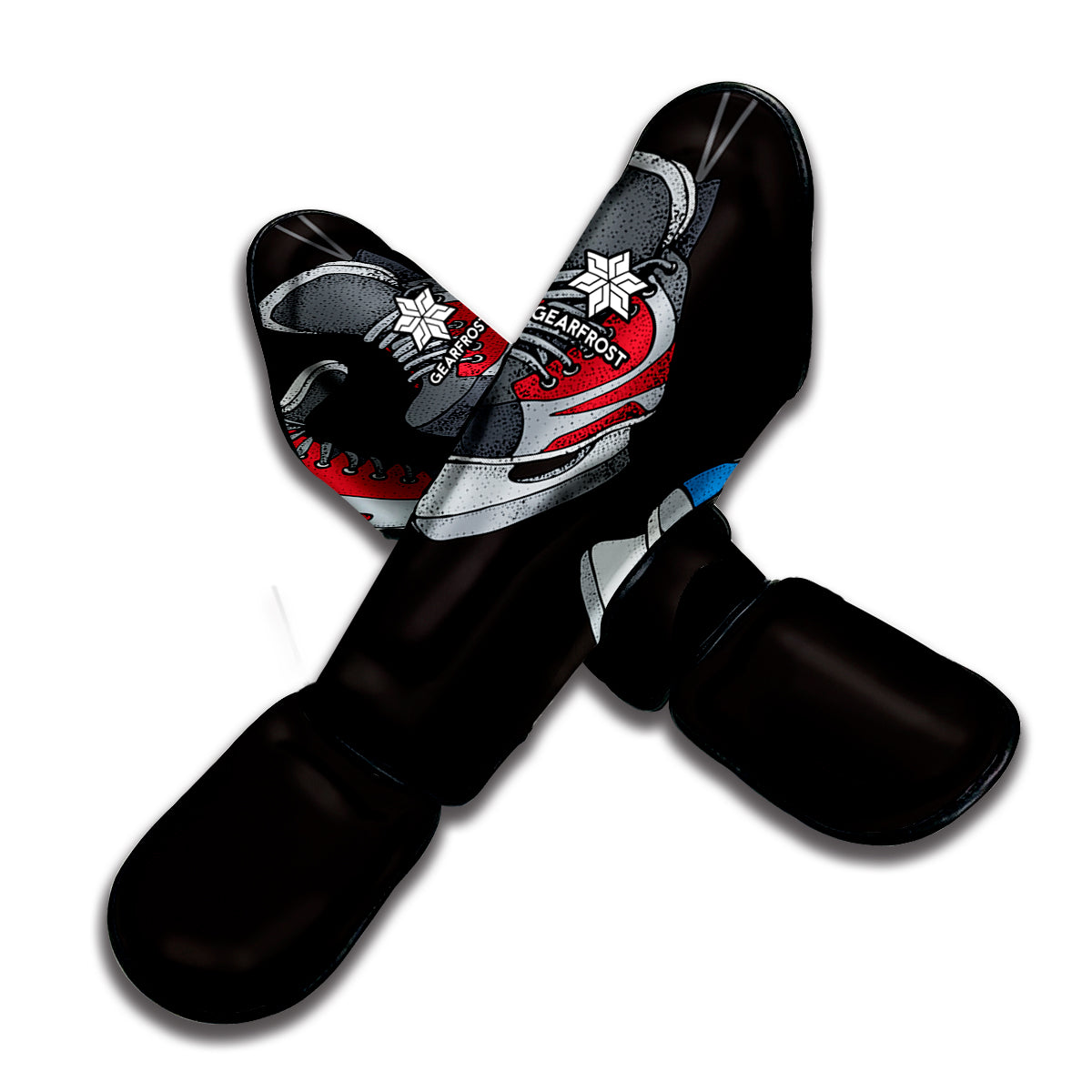 Ice Hockey Skates Print Muay Thai Shin Guard
