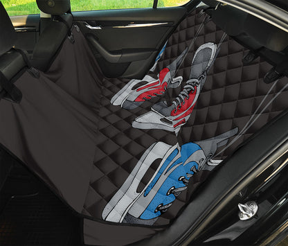 Ice Hockey Skates Print Pet Car Back Seat Cover