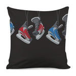 Ice Hockey Skates Print Pillow Cover