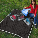 Ice Hockey Skates Print Quilt
