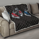 Ice Hockey Skates Print Quilt