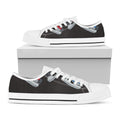 Ice Hockey Skates Print White Low Top Sneakers