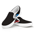 Ice Hockey Skates Print White Slip On Sneakers