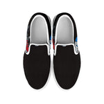 Ice Hockey Skates Print White Slip On Shoes