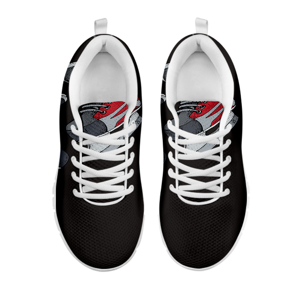 Ice Hockey Skates Print White Sneakers