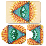 Illuminati Eye of Providence Print 3 Piece Bath Mat Set