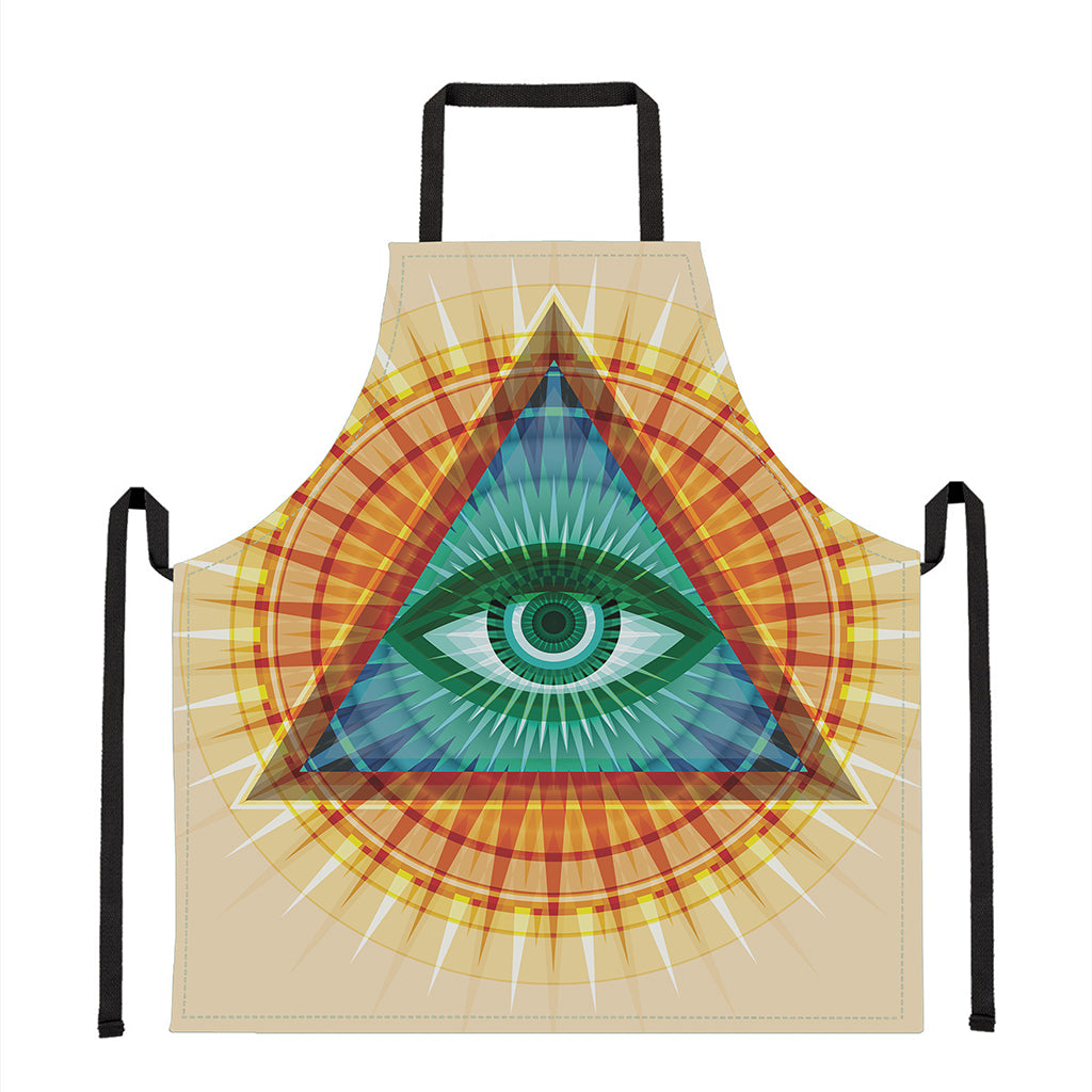 Illuminati Eye of Providence Print Apron