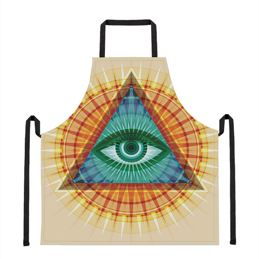 Illuminati Eye of Providence Print Apron