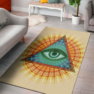 Illuminati Eye of Providence Print Area Rug