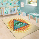 Illuminati Eye of Providence Print Area Rug