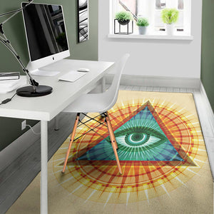 Illuminati Eye of Providence Print Area Rug