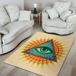 Illuminati Eye of Providence Print Area Rug