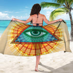 Illuminati Eye of Providence Print Beach Sarong Wrap