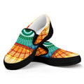 Illuminati Eye of Providence Print Black Slip On Sneakers