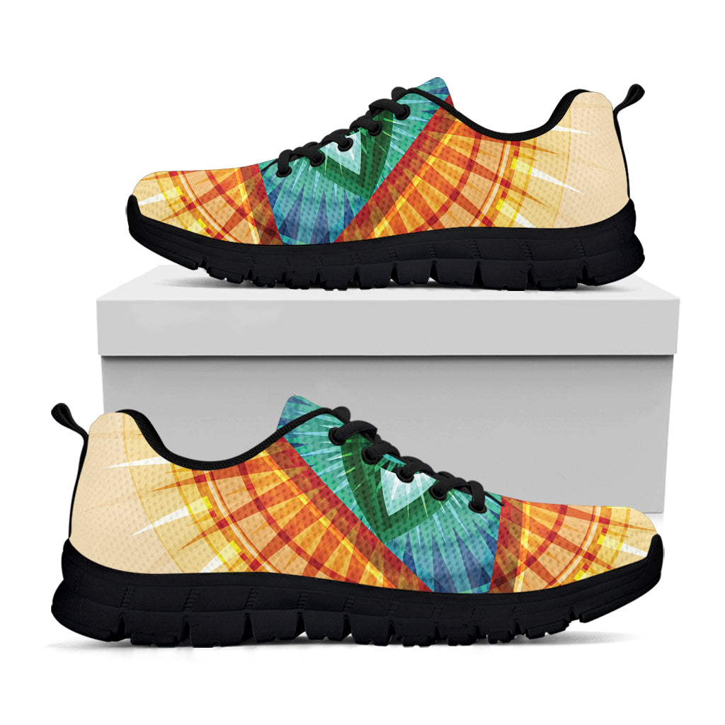 Illuminati Eye of Providence Print Black Sneakers