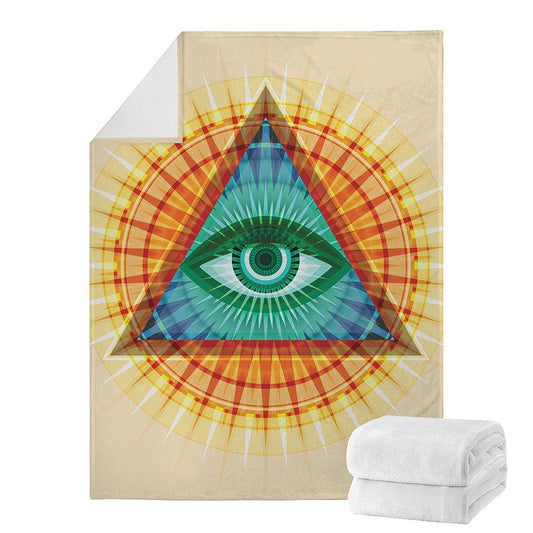 Illuminati Eye of Providence Print Blanket