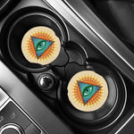 Illuminati Eye of Providence Print Car Coasters