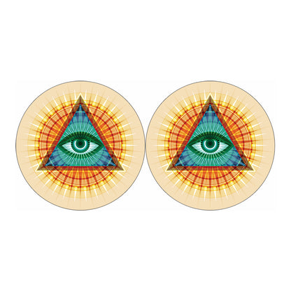Illuminati Eye of Providence Print Car Coasters