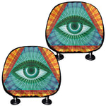 Illuminati Eye of Providence Print Car Headrest Covers