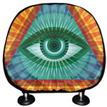 Illuminati Eye of Providence Print Car Headrest Covers