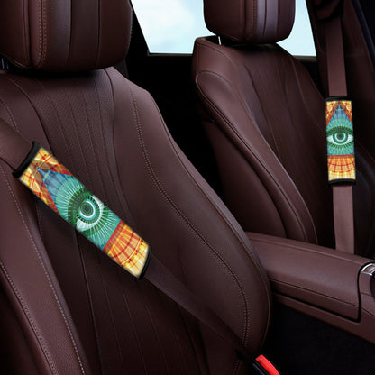 Illuminati Eye of Providence Print Car Seat Belt Covers