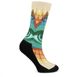 Illuminati Eye of Providence Print Crew Socks