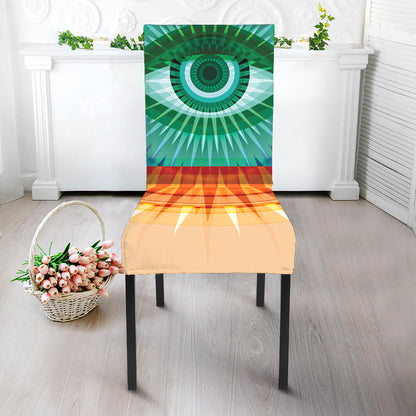 Illuminati Eye of Providence Print Dining Chair Slipcover
