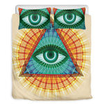 Illuminati Eye of Providence Print Duvet Cover Bedding Set