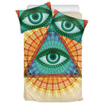 Illuminati Eye of Providence Print Duvet Cover Bedding Set