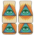 Illuminati Eye of Providence Print Front and Back Car Floor Mats