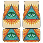 Illuminati Eye of Providence Print Front and Back Car Floor Mats