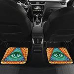 Illuminati Eye of Providence Print Front and Back Car Floor Mats