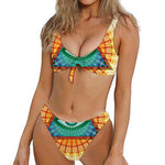 Illuminati Eye of Providence Print Front Bow Tie Bikini