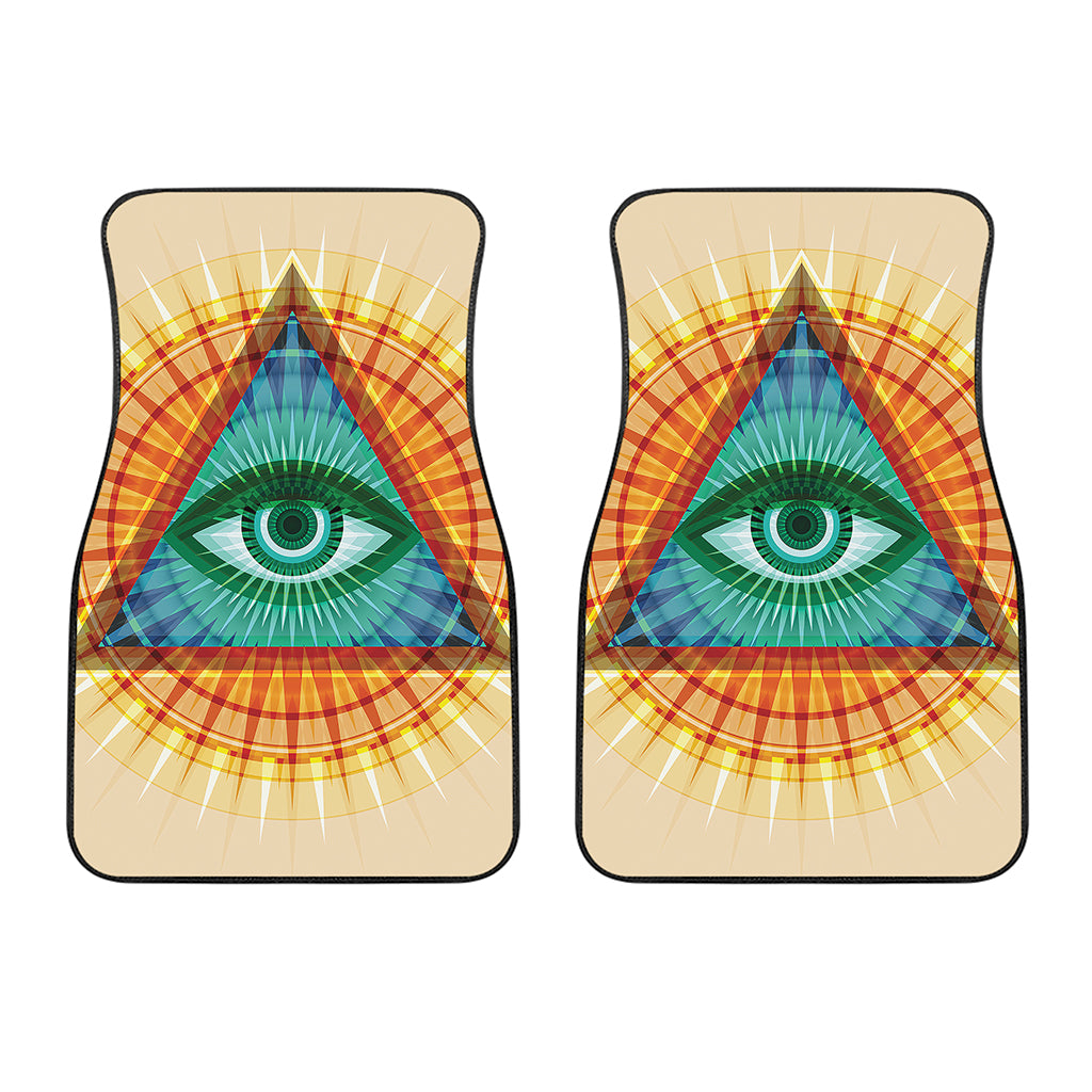 Illuminati Eye of Providence Print Front Car Floor Mats