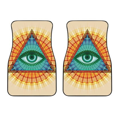 Illuminati Eye of Providence Print Front Car Floor Mats