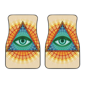 Illuminati Eye of Providence Print Front Car Floor Mats