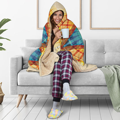 Illuminati Eye of Providence Print Hooded Blanket