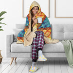 Illuminati Eye of Providence Print Hooded Blanket