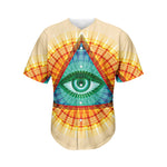 Illuminati Eye of Providence Print Men's Baseball Jersey