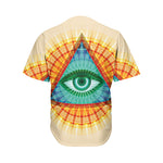 Illuminati Eye of Providence Print Men's Baseball Jersey