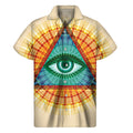 Illuminati Eye of Providence Print Men's Short Sleeve Shirt