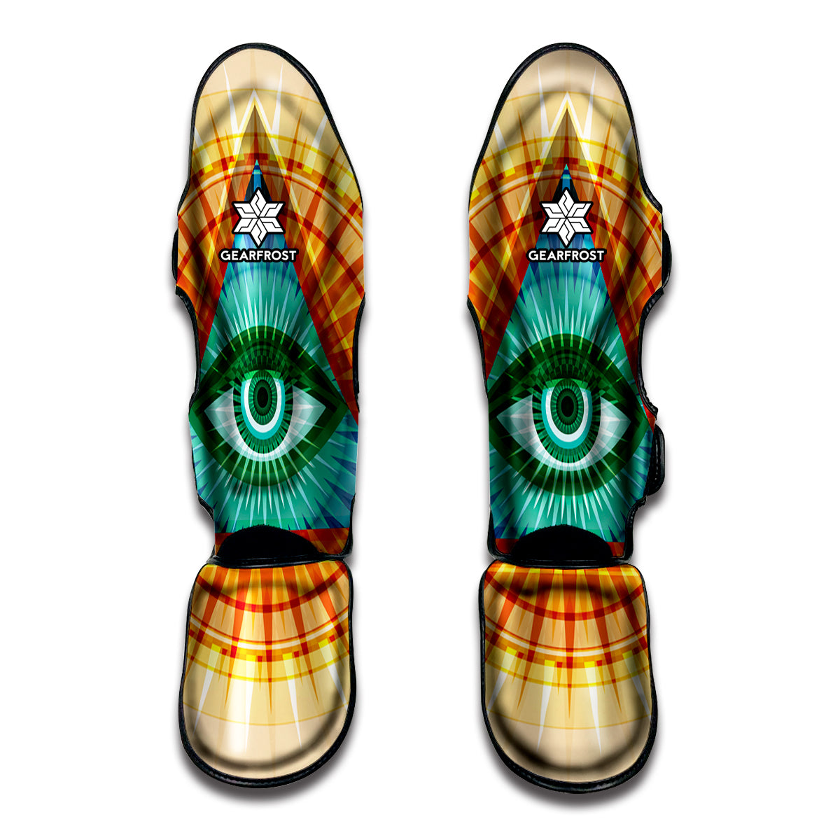 Illuminati Eye of Providence Print Muay Thai Shin Guard